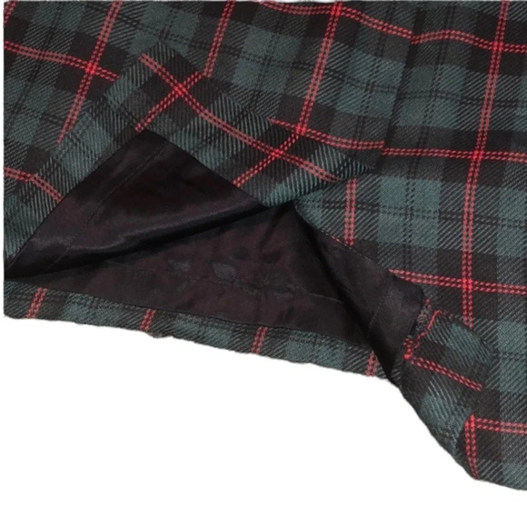 Vintage Plaid Pencil Skirt Size 10 Small Dark Academia Aesthetic - Picture 4 of 7
